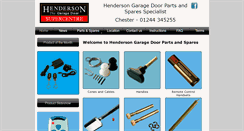 Desktop Screenshot of hendersongaragedoorspares.biz